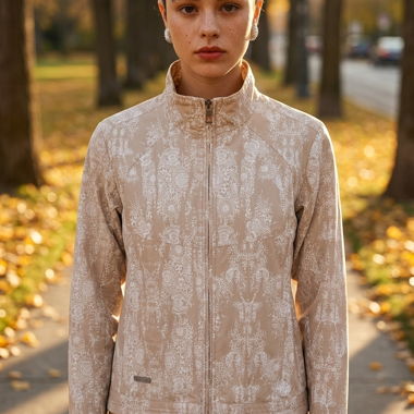 Light beige patterned sports jacket