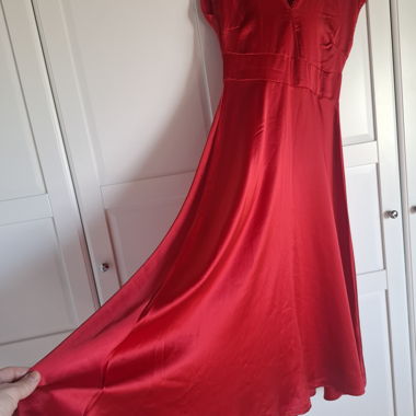 Red Satin Dress