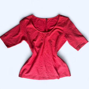 Red scoopneck top by united colors of benetton