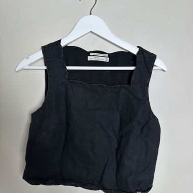 A&F Linen Crop Top
