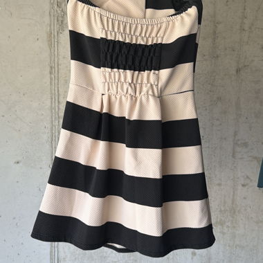Striped Strapless Dress