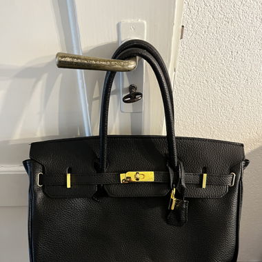 Ledertasche Schwarz