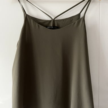 Top olive spaghettitop taglia 36