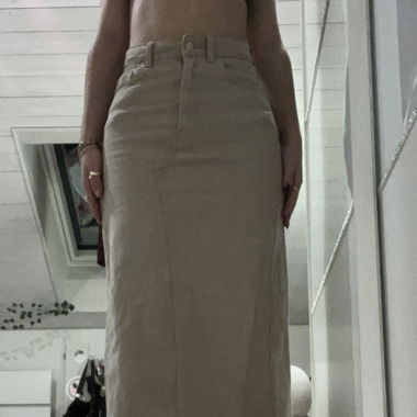 Jeans Rock Bodenlang