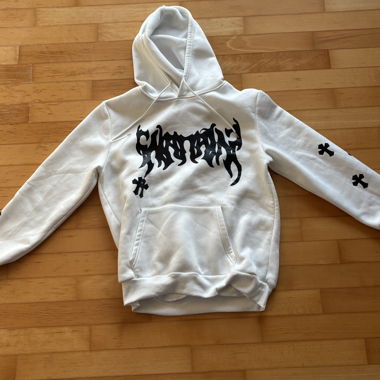 White New Yorker Graphic Hoodie