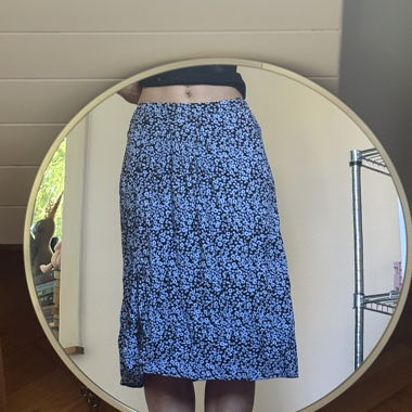 Blue floral skirt