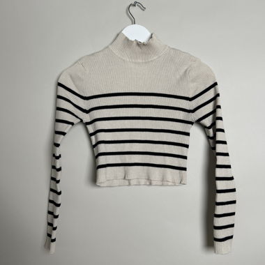 Maglione corto a righe Pull&Bear