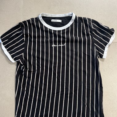 T-shirt Nominal rayé noir