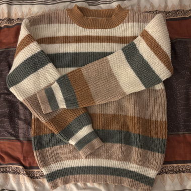 Maglione in maglia a righe