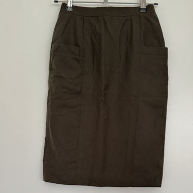 Vintage olive green wool skirt