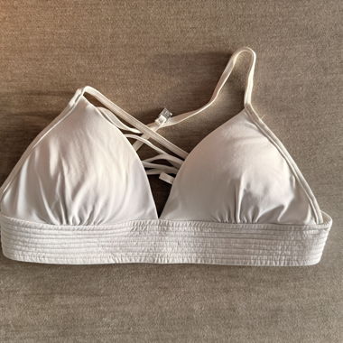 White Bikini Top with Straps