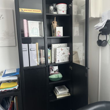 Black display cabinet