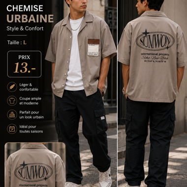 Beige urban shirt