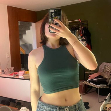 Green tank top