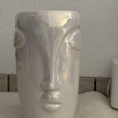 Ceramic face vase
