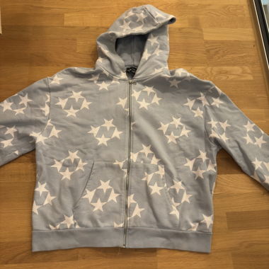 99Based light blue Star Zip Hoodie