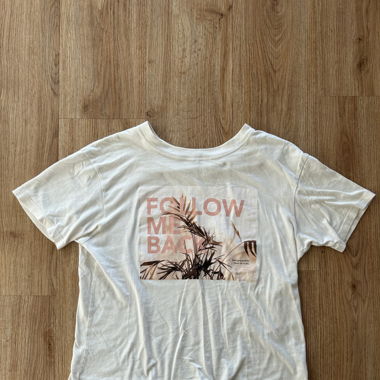 Creme farbenes Grafik T-Shirt