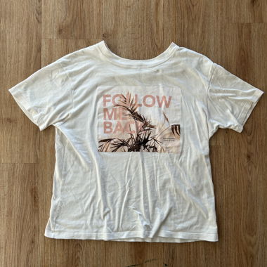 Creme farbenes Grafik T-Shirt