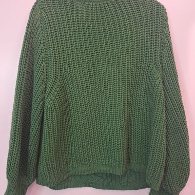 Sezane Green Knit Sweater