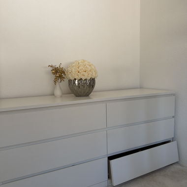 White Ikea Malm Chest of Drawers