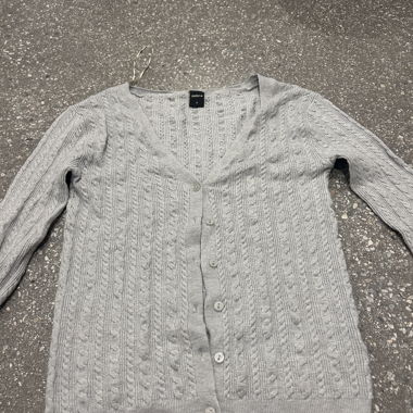 Gilet à torsades gris Zebra S