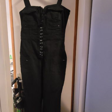 Good American Lace Up Utility Jumpsuit 