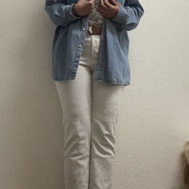 Weisse Jeans mit geradem Schnitt