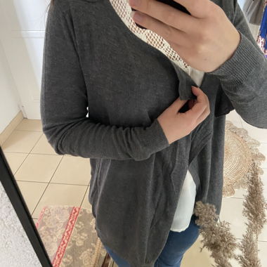 Gilet lungo grigio ONLY