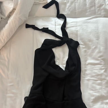Backless Mini Black Dress