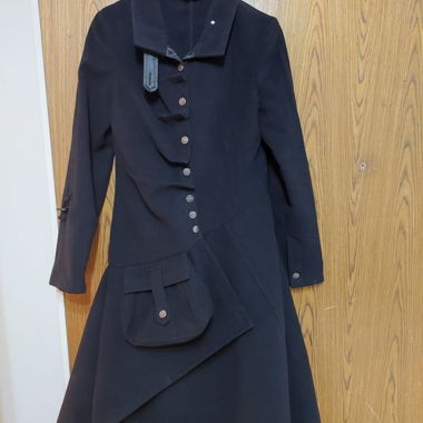 Black wool winter coat