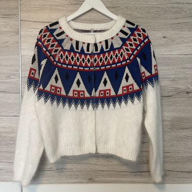 aimo richly angora wool patterned sweater L