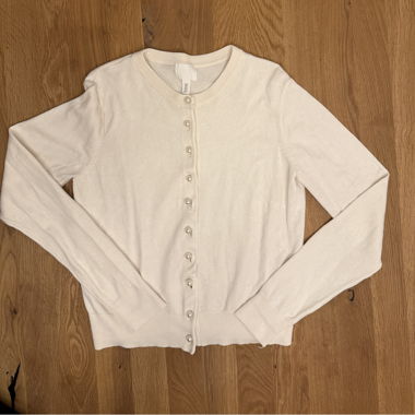 Cardigan en maille H&M blanc