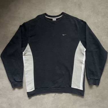 Felpa vintage Nike, nero/grigio, M