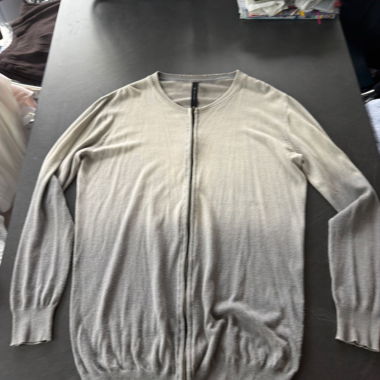 Cardigan con zip Army of Me degradé grigio taglia L