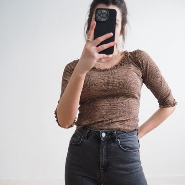 3/4 T-Shirt, braun