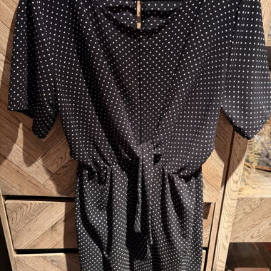Black Polka-Dot Dress