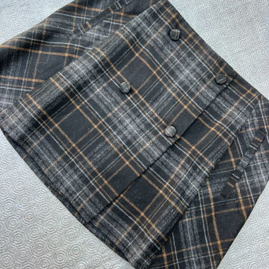 Jupe portefeuille en flanelle