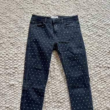 Mango Skinny Jeans mit Strasssteinen