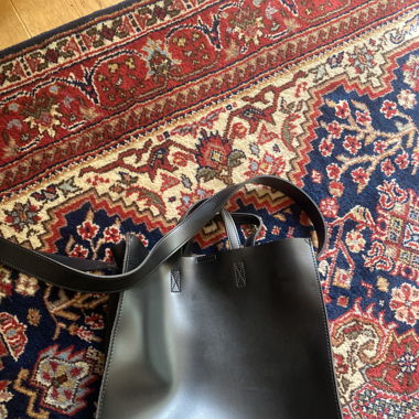 Umhängetasche Leder schwarz 