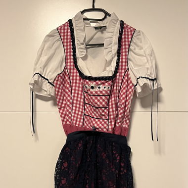 Dirndl (rosa/blau) von Wiesnkönig,Gr. 40