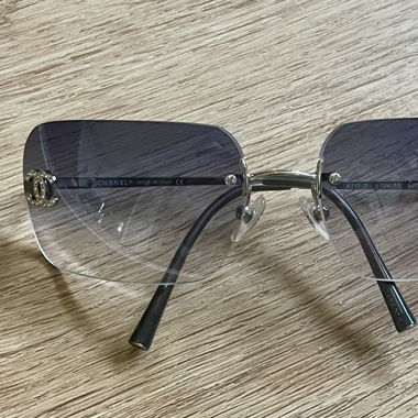 Chanel Rimless Rhinestone 4017-D Sunglasses