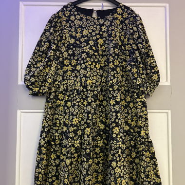 Floral Dress with Puff Sleeves