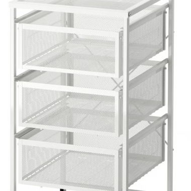 Metal desk storage cart