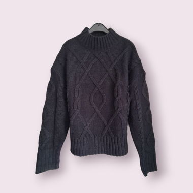 Pull noir à torsades de GAP - Taille L