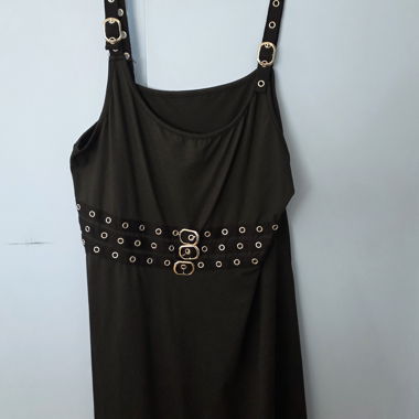 Black Dress with Eyelets