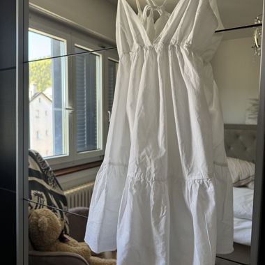 Leichtes weißes Bohème-Kleid