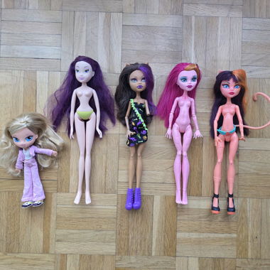 Set 5 Puppen: Kidz, Winx, Monster High