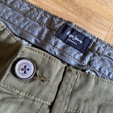 Chino vert olive Pepe Jeans