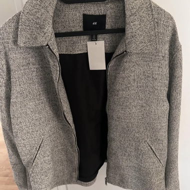 Veste zippée H&M grise chinée
