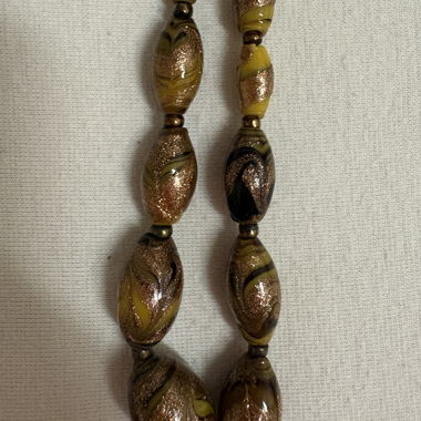 Brown-Gold Pearl Necklace